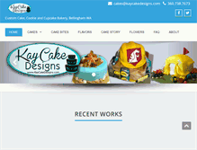 Tablet Screenshot of kaycakedesigns.com